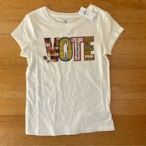 NWT: Gap Vote Tee S 6/7